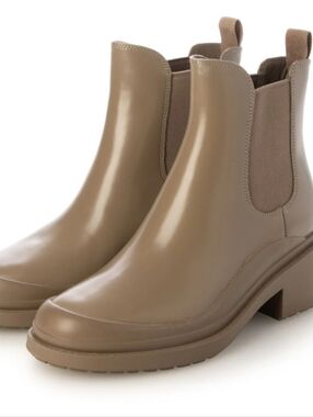 Cole Haan Westerly Chunky Heels Chelsea Ankle Rain Boots Sz 6 Irish Coffee